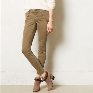 ANTHROPOLOGIE PILCRO serif Moto jegging green 26